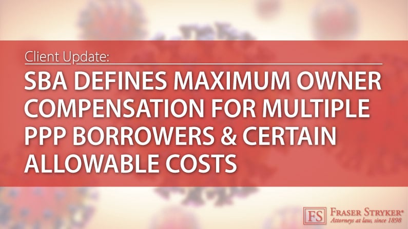 SBA Defines Maximum Owner Compensation for Multiple PPP Borrowers & Certain Allowable Costs