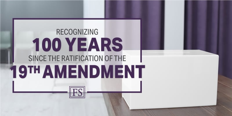 Recognizing 100 Years Since the Ratification of the 19th Amendment